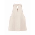 thumbnail image 5 of Women's Tank Tops Halter Draped Front Backless Womens Summer Tops Elegant Camisole Tops White S, 5 of 6