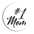 thumbnail image 1 of #1 Mom Black Script 24 inch Glass Round Wall Hanging Sign, 1 of 4