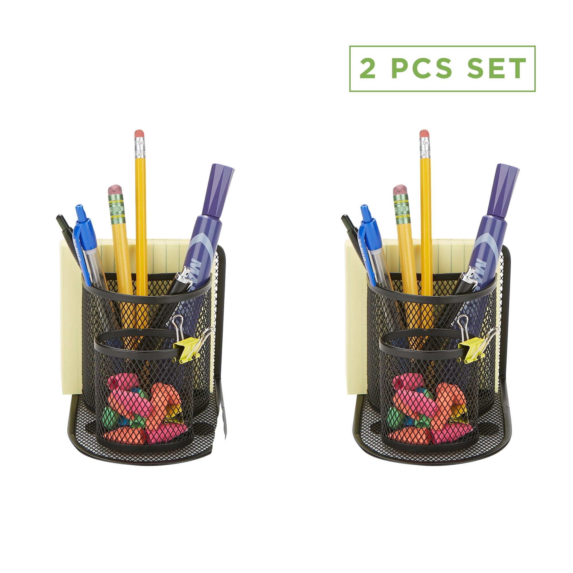 Mind Reader 2Piece Pencil, Pen, Desk Office Supplies Storage Organizer