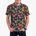 thumbnail image 3 of Balery Colorful Pineapples1 Printed Men’s Short Sleeve Polo Shirt, Midweight Men's Shirt,Golf Polo shirts -XX-Large, 3 of 9
