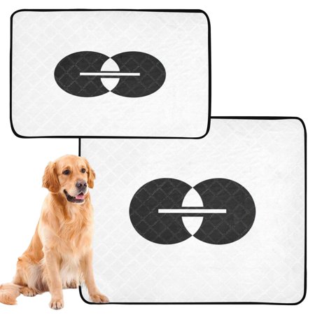 Waterproof Dog Cat Pet Mat with Plush Absorbent Surface & Non-Slip Dotted Base, Leakproof Dog Cat Mat for Couch,Car Seat,Floor Protection Two Circles