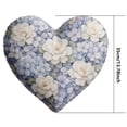 thumbnail image 3 of SLYNSHome Flower Printed Heart Pillows Love Heart Shaped Pillow Faux Rabbit Throw Pillows Home Decoration, 3 of 9