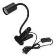 thumbnail image 1 of Reptile Lamp Fixture, Prevent Slipping Easy To Use Wear Resistant Anti Scalding Sun Basking Lamp Bracket  For Reptile Long Black, 1 of 8