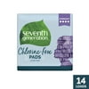 Seventh Generation Ultra Thin Pads with Wings Overnight Absorbency Chlorine Free Pads 14 count