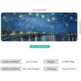 thumbnail image 2 of Thin Extended Gaming Mouse Pad （31.5 * 11.8 * 0.08 inch） with Stitched Edges Large Mousepad Long XXL Keyboard and Mouse pad Desk Mat for Gaming Office & Home - Starry Night Over The Rhone, 2 of 5