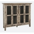 thumbnail image 2 of Jofran Rustic Shores 48" Coastal Distressed Acacia Four-Door Accent Cabinet, 2 of 9