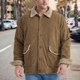 thumbnail image 2 of JHLZHS Softshell Jacket Men Men Solid Color Lamb Wool Button Cardigan with Thick Collar Casual Business Fashionable Comfortable and Warm Jacket Work Jacket for Men 917, 2 of 9