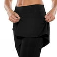 thumbnail image 3 of Pxiakgy Skirted Legging for Women Womens Leggings with A Line Skirt High Waisted Full Length Yoga Pants for Workout Athletic Yoga Legging with Skirts Women Tennis Leggings Clothes Black M, 3 of 5