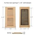 thumbnail image 3 of Razo White Oak Floor Register Vent Cover with Damper, 4x10 Inch, Unfinished, 3 of 5