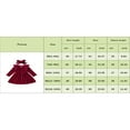 thumbnail image 2 of Bébé bébé Filles Noël Velours Robe Tenue Volant Princesse Partie Tutu Bowknot Robe Vin Rouge 3-6 Mois, 2 of 7