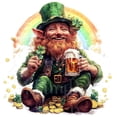 thumbnail image 3 of Leprechaun Poster, Green Clover Rainbow Pot of Gold Beer St Patrick Day 12x18 UNFRAMED, 3 of 3