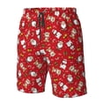thumbnail image 4 of Pofeuu Christmas Santa Cartoon Snowman A Prin Men's Swim Trunks Quick Dry Bathing Suit Swimming Board Shorts Mesh Lining Beach Swimwear-Large, 4 of 6