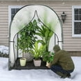 thumbnail image 4 of MOPHOTO Portable Greenhouse for Outdoors Green House Tent with Durable Bubble Film Cover Zippered Door,Walk-in Mini Green House with Removable Mat for Indoor Outside Protecting Plant(59x59x75 Inch), 4 of 8