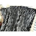 thumbnail image 3 of Thomas Collection Black White Faux Fur Throw Blanket - 16417, 3 of 5