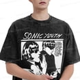thumbnail image 4 of Camiseta de hombre Sonic Youth con estampado divertido de banda musical, camisetas de cuello redondo, transpirables, camisetas divertidas de algodón, 4 of 5
