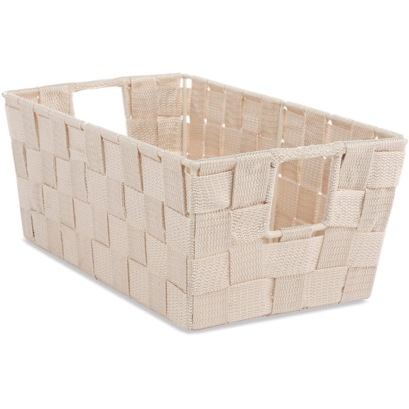 Whitmor Woven Strap Small Shelf Storage Tote One Size