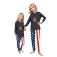 thumbnail image 2 of Independence Day Pjs Set, 1776-2026 250th Anniversary Family Matching Pajamas, Patriotic Letter Print Long Sleeve Sleepwear for Home Member, Usa Independence Day Loungewear Set, 2 of 5