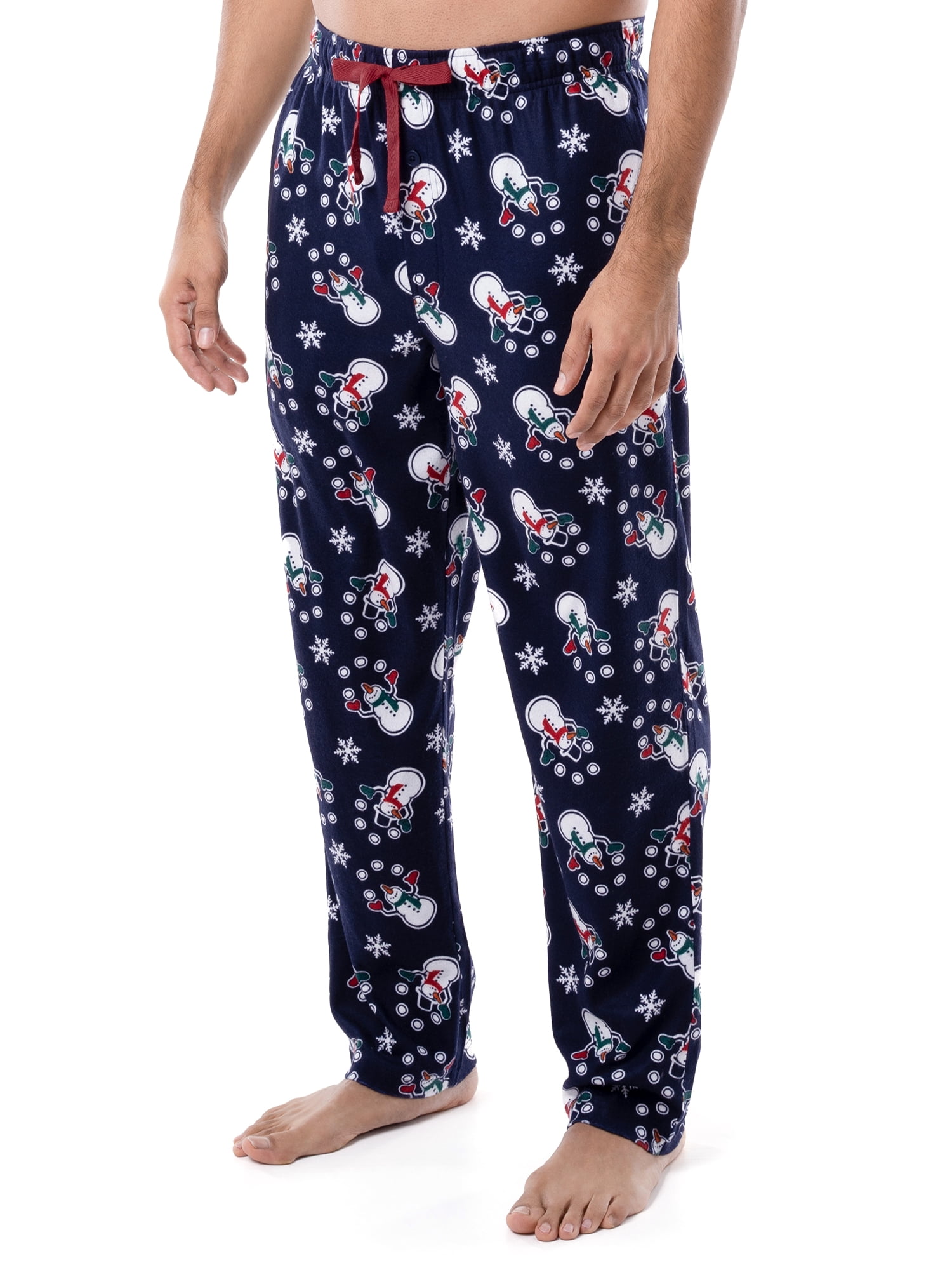 Fruit of the Loom Men's Holiday and Plaid Print Soft Microfleece Pajama Pant 2-Pack Bundle
