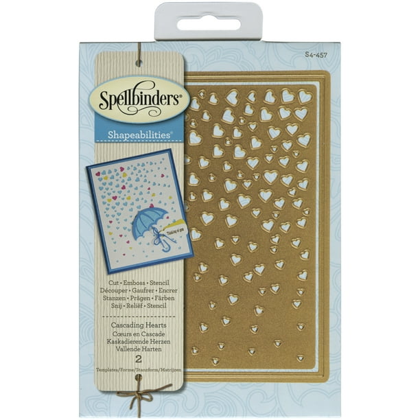 Spellbinders S4457 Shapeabilities Cascade Hearts Die Cuts Multi