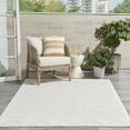 thumbnail image 4 of Nourison Easy Care Indoor/Outdoor Ivory/White 5' x 7' Area Rug, Moroccan, Trellis, Bedroom, Living Room, Backyard, Deck, Patio, Easy Clean, Non Shedding, 4 of 10