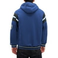 thumbnail image 2 of Men's Athletic Los Angeles Varsity Sherpa Fleece Lined LA Zip Up Hoodie Jacket (Blue, L), 2 of 7