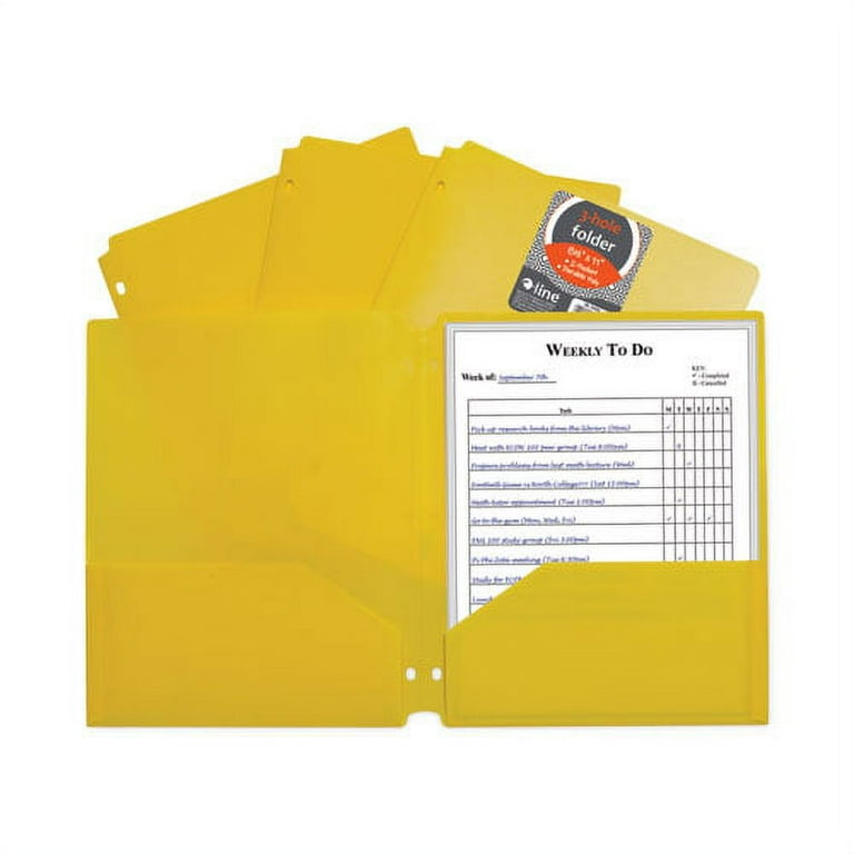 Two-Pocket Heavyweight Poly Portfolio Folder, 11 x 8.5, Yellow, 25/Box Two-Pocket Heavyweight Poly Portfolio Folder, 11 x 8.5, Yellow, 25/Box