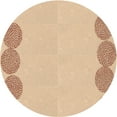 thumbnail image 1 of Ahgly Company Machine Washable Indoor Round Transitional Khaki Gold Area Rugs, 3' Round, 1 of 7