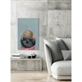 thumbnail image 4 of Marmont Hill Hipster Sloth II Canvas Wall Art, 4 of 7