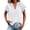 White, variant on Women's Short V-Neck Ruffle Sleeve Shirts Henley Dressy Casual Summer Pretty Tops 2026 Summer Fashion Trendy Cute T-Shirts Black M