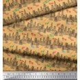 thumbnail image 2 of Soimoi Poly Georgette Fabric Animals,Bird & Tree Modern Style Decor Fabric Printed Yard 52 Inch Wide, 2 of 3