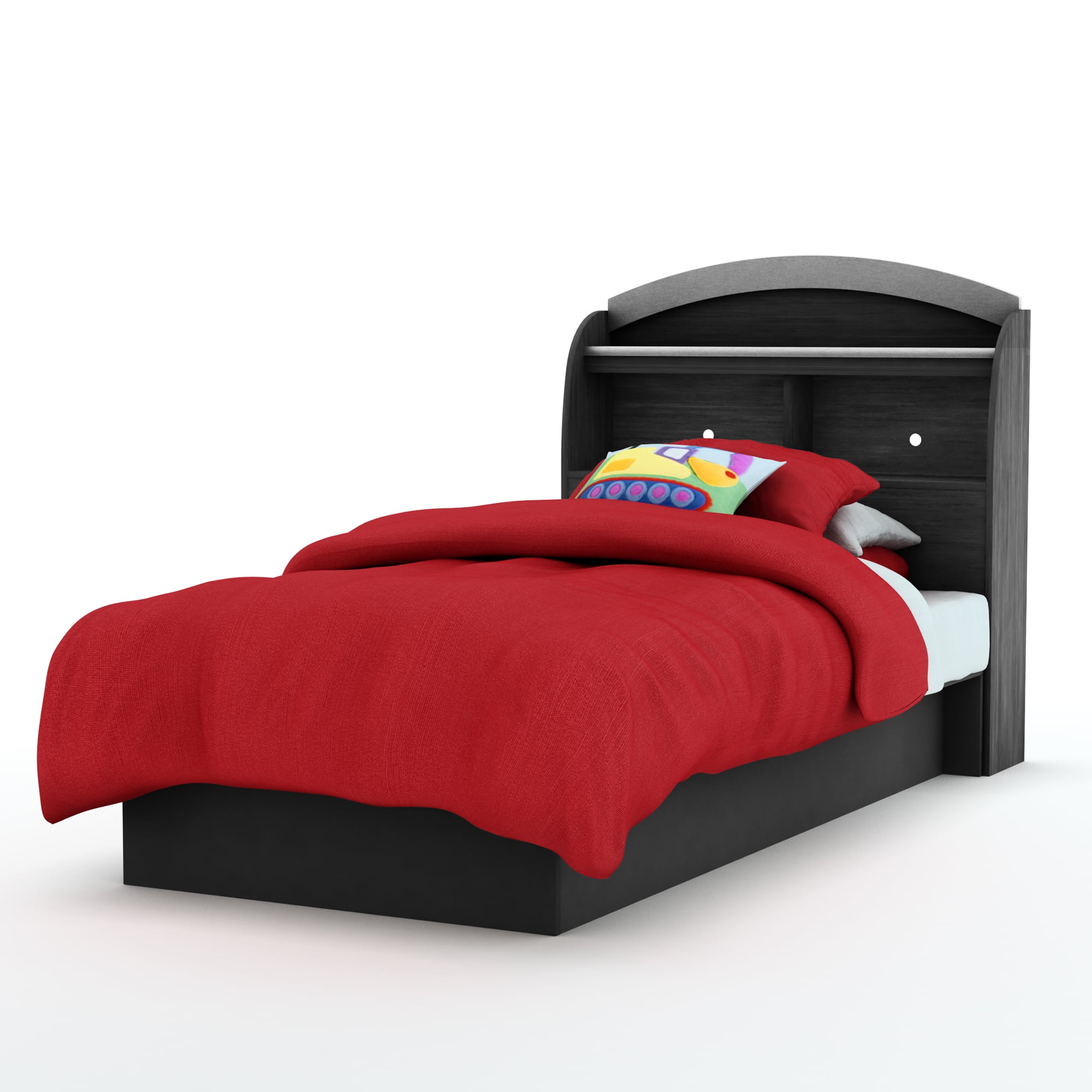 South Shore Libra Kid's Twin Platform Bed in Pure Black Finish