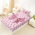 thumbnail image 4 of Erosebridal Cartoon Bow Knot Twin Sheet Sets 3pcs for Girls Teens,Kids Dreamy Princess Polka Dots Bedding,Breathable Home Decor, 4 of 5
