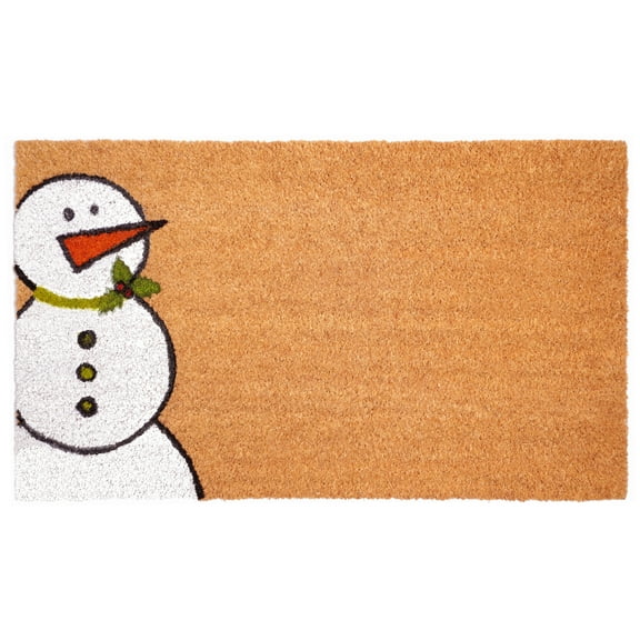 Calloway Mills 107572436 24 x 36 in. Winter Snowman Doormat - Natural
