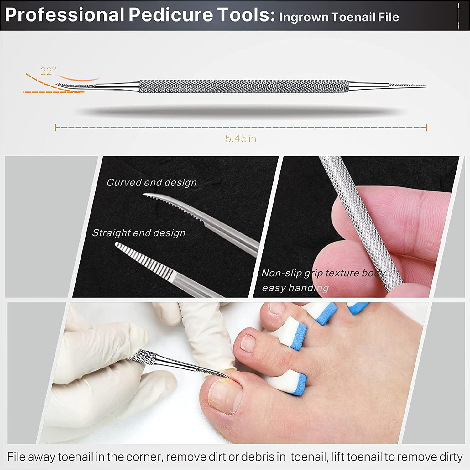 Toenail Clippers Kit for Ingrown/Thick Nail, Ingrown Toenail Tool Kit with  Ingrown Toenail Clipper/Corrector, Wide Jaw Opening Nail Clipper for Thick  Nail, Pedicure Tool for Seniors/Adult by MAYKI Surgical Graded Stainless…
