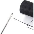 thumbnail image 4 of 12" 2 pcs Professional Upholstery Large Eye Long Needle,Easy to Thread,with 1 roll 284 Yard 150D 1mm-Width Leather Sewing Waxed Thread,Black.(12 inch X 2 Thread X 1), 4 of 5