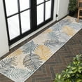 thumbnail image 5 of JONATHAN Y SAVANNAH 2 x 8 Runner Rug, Calypso Coastal Palm Frond Machine-Washable Reversible - Cream/Navy, SVH108A-28, 5 of 9