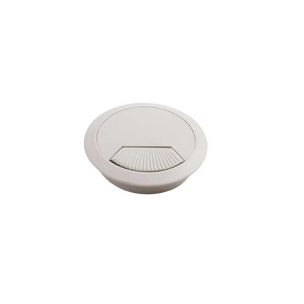 Riwesomey Cubierta de orificio de escritorio ABS, portátil, impermeable, aislante, redondo, antioxidante, ajustable, a prueba de polvo, Herramientas y ferretería 53mm Gris Blanco