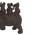 thumbnail image 6 of 10" x 10" Brown Polyresin Elephant Sculpture, by DecMode, 6 of 9