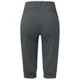 thumbnail image 5 of Pantalon Capri Uni Élégant pour Femmes, Tissu Extensible Confortable, Tenue Polyvalente, 5 of 5