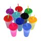 thumbnail image 1 of 20 vasos con pajita que cambian de color, innovadores y profesionales, de plástico PP de grado alimenticio, reutilizables, con tapas y pajitas, 710 ml, 1 of 14