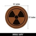 thumbnail image 2 of Ionizing Radiation Radioactive Trefoil Symbol 2.5" Faux Leather Round Engraved Iron-On Patch - Brown, 2 of 6