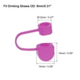 thumbnail image 2 of 10pack Straw Cover Cap, Rose Red Silicone Straw Tips Cover Fits 8mm/0.31 Drinking Straws, 2 of 6