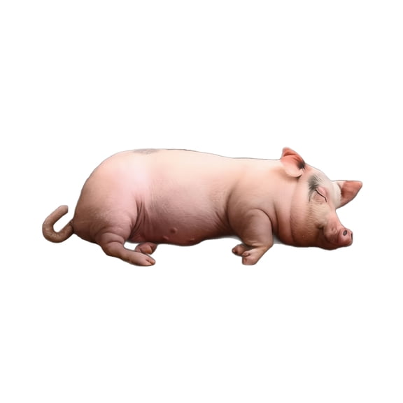 Plush Pig Stuffed Animal, Realistic Cute Sleeping Little Pig Plush Doll, 1 Piece Ultra Soft Cuddly Pig Stuffed Toy for Kids Toddlers Animal Themed Parties Nursery Decor Birthday Christmas Gift