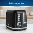 thumbnail image 4 of Oster Retro 2-Slice Toaster with Quick-Check Lever, Extra-Wide Slots, Impressions Collection, Black, 4 of 6