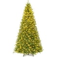 thumbnail image 1 of Gymax Pre-Lit 8' Artificial PVC Christmas Tree Hinged 880 LED Lights Metal Stand, 1 of 10