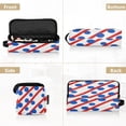 thumbnail image 6 of Hair Tools Storage with Heat Resistant Mat- Red and Blue Stripes Print Curling Iron Travel Bag/Flat Iron Case for Women, 6 of 8