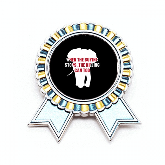 Cuando la compra se detiene la matanza puede demasiado Insignia broche Medalla ganadora