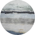 thumbnail image 2 of Addison Rugs Mayfield Premium Machine Washable Transitional Stripes Blue Round Rug, 8' x 8', 2 of 6