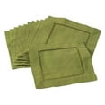 thumbnail image 6 of SARO 6100C.R6S 6 in. Square Hemstitch Cocktail Napkin - Red  Set of 12, 6 of 7