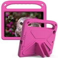 thumbnail image 3 of Allytech iPad mini 5 Case Kids, iPad mini 1 2 3 4 Case, Heavy Duty Shockproof Rubber EVA Kids Friendly Handle Kickstand Drop Protection Case Cover for Apple iPad mini 7.9-inch Tablet, Rose, 3 of 6